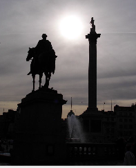 Nelson's Coloumn Trafalgar Square London by Mike Fredman